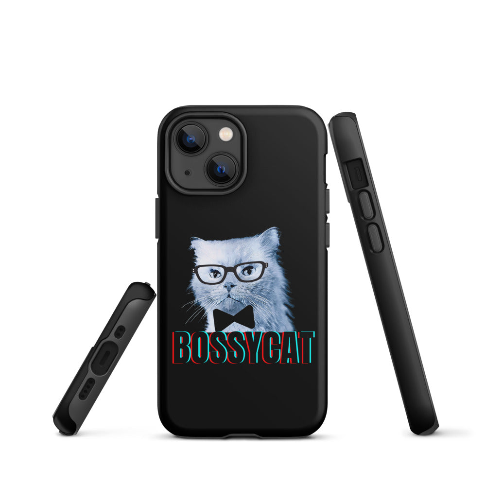 BOSSYCAT NFT Designed Tough Double Layer iPhone Case Matte Black